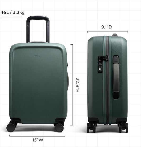 Bellroy Transit Carry-On Large (46L carry-on luggage, with hard shell and removable packing cells) - Everglade