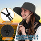 ZOORON Sun Hat for Men Women Fishing Hat with Neck Flap Wide Brim Bucket Hat UV Protection for Beach Camping Hiking