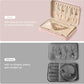 Lolalet Travel Jewelry Case for Women Girls, Travel Jewelry Organizer Box with Mirror & Clear Storage Bag, Small Portable Earring Necklace Bracelet Ring Case, Birthday Christmas Gifts -Large, Pink