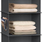 Simple Houseware 5 Shelf Hanging Closet Organizer, Dark Gray