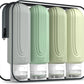 Travel Bottles for Toiletries, Large 6oz Oversize Containers, BPA Free Leak Proof Tubs Refillable Liquid Traveler Accessories with Toiletry Bag for Cometic Shampoo and Lotion Soap (4 Pack)