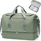 Large Travel Duffle Bag,Carry on Overnight Weekend Bag with Shoes Compartment,Weekender Bags for Women for Travel Business Trips Sport Hospital,Olive Green