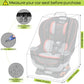 Padded Car Seat Travel Bag for Airplane, Heavy Duty Backpack for Air Travel, Water-Resistant Carrier with Shoulder Strap, Fits Most Car Seats (Grey+Black)