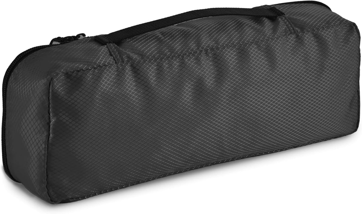 Amazon Basics Lightweight Packing Cubes Travel Organizer Set with Double Zipper, Mesh Top, Small, Medium, Large, Slim, Black, 4 Piece - Roamly