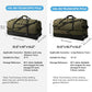 Vomgomfom Wheeled Collapsible Duffel Bag,110L-140L Expandable Checked Luggage, No-Telescopic-Handle with Anti-Burst Zipper & Reinforced Frame,Army Green - Roamly