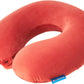 Brookstone Travel Neck Pillow - Lightweight Fleece Casing U-Shaped Stuffable Memory Foam Travel Pillow for Sleeping and Neck Support, Terra Cotta