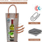 Zormy Single Bottle Insulated Wine Tote, Brushed Khaki Padded Cooler