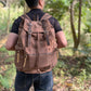 AUGUR High Capacity Canvas Vintage Backpack - for School College Hiking Travel 12-17" Laptop