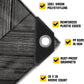 Core Tarps Extreme Heavy Duty 20 Mil Tarp Cover, Waterproof, UV Resistant, Rip and Tear Proof, Poly Tarpaulin with Reinforced Edges for Roof, Camping, Patio, Pool, Boat (Grey Wood/Black 40′ X 60′)