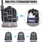 CADeN Camera Backpack Bag Professional for DSLR/SLR Mirrorless Camera Waterproof, Camera Case Compatible for Sony Canon Nikon Camera and Lens Tripod Accessories (Large, 5.0 Black)