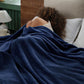 PHF Ultra Soft Fleece Blanket Queen Size, No Shed No Pilling Luxury Plush Cozy 300GSM Lightweight Blanket for Bed, Couch, Chair, Sofa Suitable for All Season, 90" x 90", Navy Blue