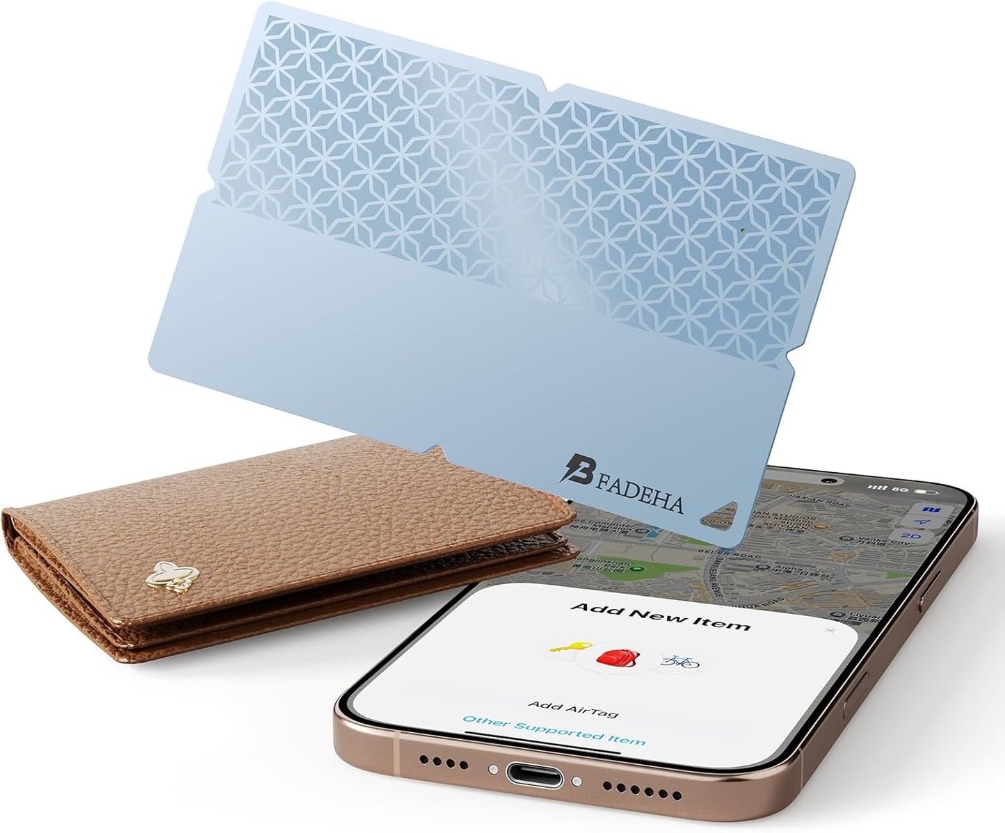 2025 [Apple MFi Certified] (iOS Only) Bluetooth Tracker Smart Finder for Apple Find My, iPhone Card Wallet Finder GPS Tracker, 5-10 Years Battery, Keys Finder and Item Locator for Keys, Bags, Passport