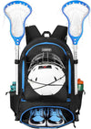 LARIPOP Lacrosse Bag Extra Large Backpack with Stick Holders & Helmet Compartment for Men Women Youth