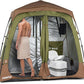 Camping Shower Tent Deluxe Changing Room Easy Set Up Privacy Shelter,Large Toilet Tent with Floor Drain Design for Beach, Camping,Hiking with Stakes and Ropes for Stability