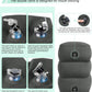 JefDiee Inflatable Travel Foot Rest Pillow, Kids Airplane Bed, Adjustable 3 Layers Height Leg Rest Pillow, Adults Travel Essentials Great for Airplane, Office, Home, Trains, Cars (Dark Grey)