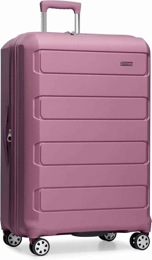 Traveler's Choice Pagosa Hardshell Expandable Luggage with Spinner Wheels, Mauve, 30-Inch Large