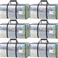 6 Pack Heavy Duty Moving Bags with Padded Wrap Around Handles-Strengthened Zipper Extra Large Storage Totes for Dorm College Clothes Clear