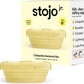 STOJO Collapsible Sandwich Box – 24oz, Reusable Food Storage Container, Silicone Bowl for Hot/Cold Food – Meal Prep, Lunch, Camping, Hiking – Dishwasher Safe (Set of 1, Mimosa)