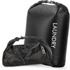Travel Laundry Bag, Vacuum Compression Dirty Clothes Travel Bag Waterproof Wet Dry Bags Large Capacity Space Saver Bags Reusable Camp Clothes Organizer for Sports College Dorm Laundromat (1 Pcs )Black