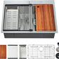 25 x 22 Inch Kitchen Sink, Drop In Stainless Steel Single Bowl Workstation Sink,with Cutting Board,for Kitchen, Laundry, Utility Room