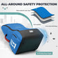 RAINSMORE Padded Car Seat Travel Bag for Airplane Heavy Duty Car Seat Backpack for Air Travel Baby Carseat Cover Bags for Airport Large Car Seats Carrier Fits Car Seats & Booster Seats,Blue