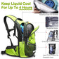 Insulated Hydration Backpack Pack with 3L BPA Free Leak Proof Water Bladder, Large Storage Lightweight Hiking Daypack with Waist Pouches & Cooler Layer, for Running, Biking, Camping, Festival - Roamly