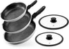 ROYDX Hybrid Nonstick 7-Piece Fry Pan Set,8, 10 and 12-Inch Frying Pans with Removable Handles,Save Space,Non Stick Stainless Steel Skillets,Dishwasher&Oven Safe, Compatible with All Cooktops