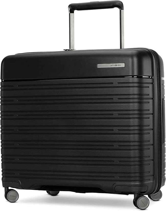 Samsonite Elevation Plus - Medium Hardside Luggage - Scratch Resistant Polypropylene Shell, RightHeight™ Adjustable Handle, Integrated AirTag Holder, TSA Lock, WetPak™ Compartment - Triple Black