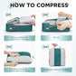 10 Set Compression Packing Cubes for Travel Essentials,Compressible Expandable Packing Cubes for Suitcase,OlarHike Luggage Organizer Bags,Handy Helper for Organizing Clothes(Dark Blue Green) - Roamly
