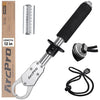 Fish Gripper with Scale, 12" Corrosion-Resistant Stainless Steel Fish Lip Gripper, 4.2mm Wide Opening, 40LB Load Capacity & Non-Slip 360° EVA Swivel Handle, Fish Grabber Tool for Saltwater