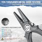 GOMEXUS Titanium Fishing Pliers 7.5'' with Side Cutters, Lanyard & Leather Sheath, Never Rust Hook Remover, Saltwater Resistant, Inshore & Nearshore Fishing (Offshore Straight Nose, 7.5 INCHES)