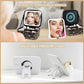 Makeup Bag with Magnetic Detachable Lighted Mirror, Travel Makeup Bag with Mirror 360° Angle, PU Leather Makeup Organizer Bag with Mirror and Lights, Portable Cosmetic Case Accessories Train Case Gift