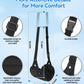 Portable Airplane Foot Hammock(Memory Foam)-Ultimate Comfort Bundle w/Sleep Mask & Ear Plugs, Foot Hammock for Plane Travel Essentials to Relax Your Feet, Airplane Foot Rest Perfect for Long Flight