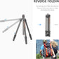 Portable Travel Tripod, Carbon Fiber Camera Tripod with Ball Head, with 360° Detachable Center Column, Folded Length 485mm, Max Load 15kg, Max. Height 1735mm (LX-324CT+XB-38)