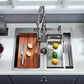 25 x 22 Inch Kitchen Sink, Drop In Stainless Steel Single Bowl Workstation Sink,with Cutting Board,for Kitchen, Laundry, Utility Room