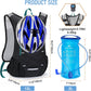 Lightweight Hydration Backpack, Running Backpack with 2L Water Bladder, Hydro Water Daypack for Cycling Hiking Rave for Men Women