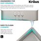 KRAUS Kore Workstation 45-inch Undermount 16 Gauge Stainless Steel Kitchen Sink, Single Bowl Kitchen Sink with Accessories, KWU120-45