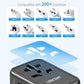 LENCENT Universal Travel Adapter, GaN3 65W International Charger with 2 QC4.0 USB-A+ 2 PD3.0 Type-C PPS Fast Charging, Worldwide European Outlet Adaptor for iPhone,Samsung,Laptops, USA/UK/EU/AUS