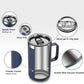 KXIAOCHEN 20oz Insulated Coffee Mug with Lid, Stainless Steel Coffee Cup, Double Wall Vacuum Coffee Tumbler with Handle, Premium Thermal Travel Coffee Mug (Pink Navy 2Pack)