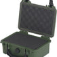 MEIJIA IP67 waterproof hard compact case,Customizable Fit Foam,8.12”x6.56”x 3.56”,Fit Use of Drones, Cameras,Equipments,lens (Green)