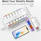 Weekly Pill Organizer 2 Times a Day, KOVIUU Large Travel Pill Box 7 Day, Am Pm Twice Daily Pill Case with Rotatable Handle, Pill Holder Container for Vitamin, Medicine, Supplement, Fish Oil, White