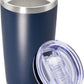 20 oz Tumbler Coffee Tavel Tumblers Bulk with Lid Stainless Steel Double Wall Vacuum Insulated Mug Powder Coated Cups fit Car Cupholder for Hot and Cold - Navy, 1Pack