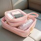 KOTORA TSA Approved Toiletry Bag with Mini Clear Makeup Bag Travel Size Beach Pool Bag Car Accessories for Women Her (B-Clear Pink)