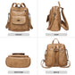 PU Leather Backpack Purse for Women Fashion Multipurpose Design Handbag Ladies Shoulder Bags Travel Backpack Camel