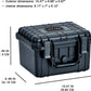 MEIJIA Portable All Weather Waterproof Camera Case With Foam,Fit Use of Drones,Camera,Equipments,Elegant Black,10.62 x9.68x6.87inches