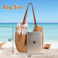 Peicees Crochet Beach Bag For Women Summer Tote Bag Boho Shoulder Bag With Leak-Proof Lining for Vacation Travel Woven Purse