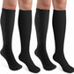 CASMON 2 Pairs Zipper Compression Socks for Women & Men,15-20 mmHg Closed Toe Knee High Support Sock for Varicose Vein Edema
