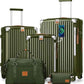 Joyway 5 Piece Luggage Set with Cup Holder, Expandable 25% Capacity, Includes Handbag, Anti Slip Wheels, Hook, Smart Carry On Suitcase for Men and Women, Spinner Travel DarkGreen