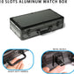 10 slots Watch organizer Case, Aluminum watch storage box, hard watch travel box, padded case for watch display and organization