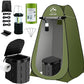 Portable Toilet Kit, Camping Toilet with Pop-Up Privacy Tent and Poo Gel Toilet Bags, Washable Portable Outdoor Showers Changing Rooms